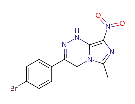 Imidazo[5,1-c][1,2,4]triazine,
3-(4-bromophenyl)-1,4-dihydro-6-methyl-8-nitro-