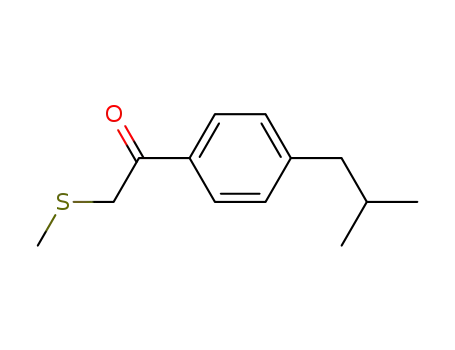 Molecular Structure of 122657-55-0 (4-isobutyl-α-(methylthio)acetophenone)