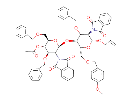allyl O-(4-O-acetyl-3,6-di-O-benzyl-2-deoxy-2-phthalimido-β-D-glucopyranosyl)-(1->4)-3-O-benzyl-2-deoxy-6-O-p-methoxybenzyl-2-phthalimido-β-D-glucopyranoside