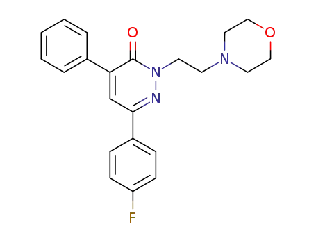 Molecular Structure of 127588-46-9 (6-(4-Fluoro-phenyl)-2-(2-morpholin-4-yl-ethyl)-4-phenyl-2H-pyridazin-3-one)