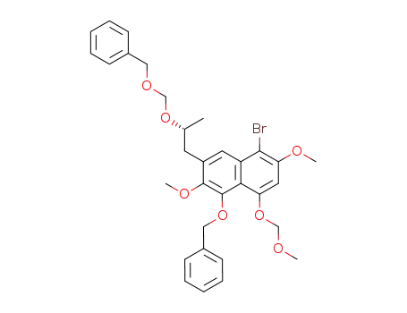 (2'R)-1-benzoxy-3-<2-(benzoxymethoxy)-1-propyl>-5-bromo-2,6-dimethoxy-4-(methoxymethoxy)naphthalene