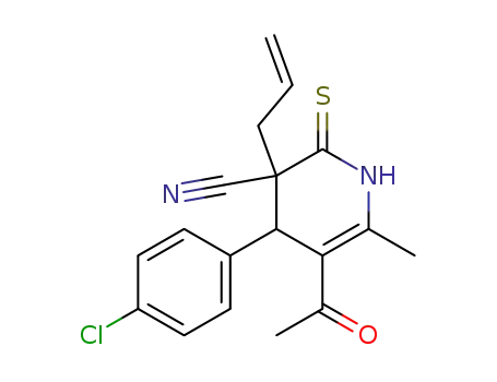 3-allyl-6-acetyl-6-methyl-4-(4-chlorophenyl)-3-cyano-1,2,3,4-tetrahydropyridine-2-thione
