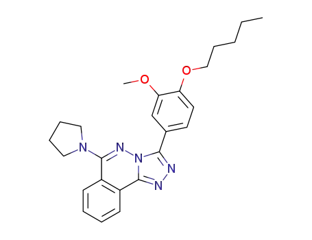 1,2,4-Triazolo(3,4-a)phthalazine, 3-(3-methoxy-4-(pentyloxy)phenyl)-6-(1-pyrrolidinyl)-