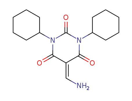 2,4,6(1H,3H,5H)-Pyrimidinetrione,5-(aminomethylene)-1,3-dicyclohexyl- cas  84941-34-4