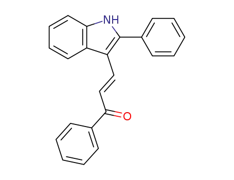 Molecular Structure of 4677-14-9 (2-Propen-1-one, 1-phenyl-3-(2-phenyl-1H-indol-3-yl)-)