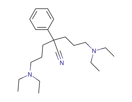 Molecular Structure of 725690-31-3 (5-diethylamino-2-(3-diethylamino-propyl)-2-phenyl-valeronitrile)