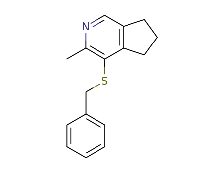 Molecular Structure of 99702-57-5 (5-(benzylthio)-3,4-cyclopenteno-6-methylpyridine)
