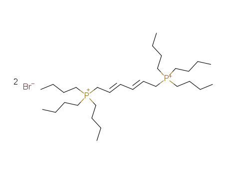 Molecular Structure of 120343-24-0 (Phosphonium, (2E,4E)-2,4-hexadiene-1,6-diylbis[tributyl-, dibromide)