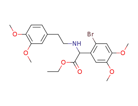 ethyl 2-<2-(3,4-dimethoxyphenyl)ethylamino>-2-(2-bromo-4,5-dimethoxyphenyl)acetate