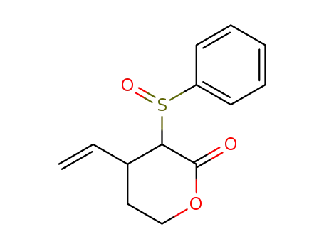 Molecular Structure of 89030-38-6 (2H-Pyran-2-one, 4-ethenyltetrahydro-3-(phenylsulfinyl)-)