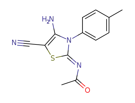 Acetamide,
N-[4-amino-5-cyano-3-(4-methylphenyl)-2(3H)-thiazolylidene]-