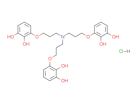 Molecular Structure of 100020-11-9 (Tris<3-(2,2-dihydroxyphenoxy)propyl>amin-hydrochlorid)