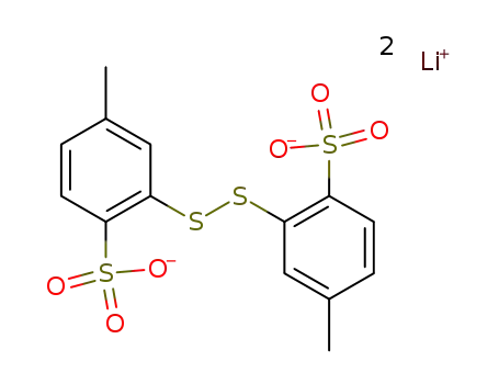 Molecular Structure of 74419-92-4 (C<sub>14</sub>H<sub>12</sub>O<sub>6</sub>S<sub>4</sub><sup>(2-)</sup>*2Li<sup>(1+)</sup>)