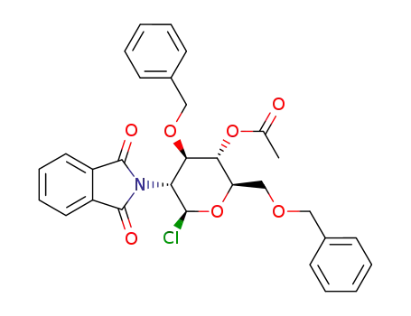 4-O-acetyl-3,6-di-O-benzyl-2-deoxy-2-phthalimido-alpha,beta-glucopyranosyl chloride