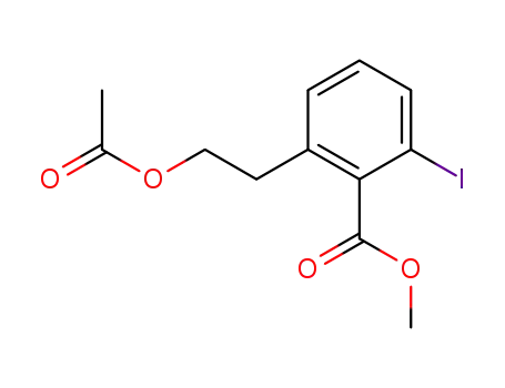 2-(2-acetoxyethyl)-6-iodobenzoic acid methyl ester