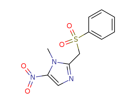 1H-Imidazole,1-methyl-5-nitro-2-[(phenylsulfonyl)methyl]-