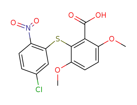 2-<(5-chloro-2-nitrophenyl)thio>-3,6-dimethoxybenzoic acid