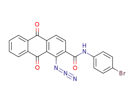 Molecular Structure of 80685-54-7 (2-Anthracenecarboxamide,
1-azido-N-(4-bromophenyl)-9,10-dihydro-9,10-dioxo-)