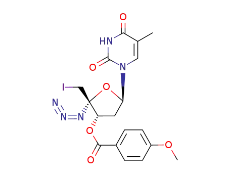 Thymidine, 4'-azido-5'-deoxy-5'-iodo-, 3'-(4-methoxybenzoate)