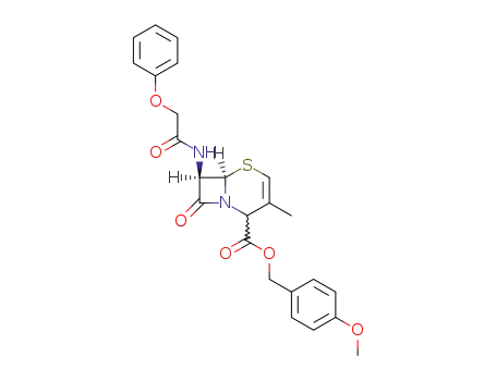 5-Thia-1-azabicyclo[4.2.0]oct-3-ene-2-carboxylic acid,
3-methyl-8-oxo-7-[(phenoxyacetyl)amino]-, (4-methoxyphenyl)methyl
ester, (6R,7R)-