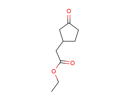 Molecular Structure of 62457-60-7 (Ethyl 2-(3-oxocyclopentyl)acetate)