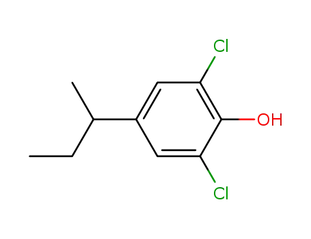 Molecular Structure of 34593-74-3 (2,6-Dichloro-4-(1-methylpropyl)phenol)
