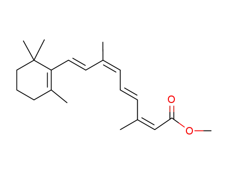 Molecular Structure of 68070-33-7 ([7<i>t</i>,9<i>c</i>,11<i>t</i>,13<i>c</i>]retinoic acid methyl ester)