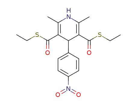 3,5-Pyridinedicarbothioic acid,
1,4-dihydro-2,6-dimethyl-4-(4-nitrophenyl)-, S,S-diethyl ester
