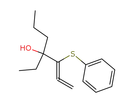 Molecular Structure of 87505-60-0 (4-Ethyl-3-phenylsulfanyl-hepta-1,2-dien-4-ol)