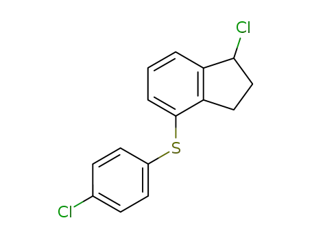 Molecular Structure of 74801-43-7 (1-Chloro-4-(4-chloro-phenylsulfanyl)-indan)