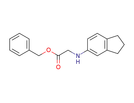 Molecular Structure of 112207-58-6 (Glycine, N-(2,3-dihydro-1H-inden-5-yl)-, phenylmethyl ester)
