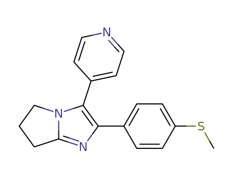 Molecular Structure of 122454-68-6 (2-[4-(methylsulfanyl)phenyl]-3-(pyridin-4-yl)-6,7-dihydro-5H-pyrrolo[1,2-a]imidazole)