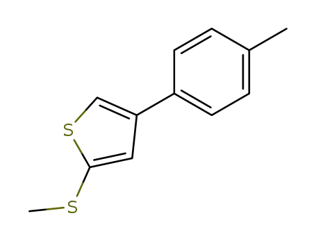 Molecular Structure of 125150-91-6 (Thiophene, 4-(4-methylphenyl)-2-(methylthio)-)