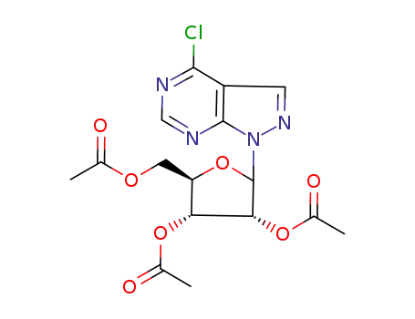 4-chloro-1-(2,3,5-tri-O-acetylpentofuranosyl)-1H-pyrazolo[3,4-d]pyrimidine