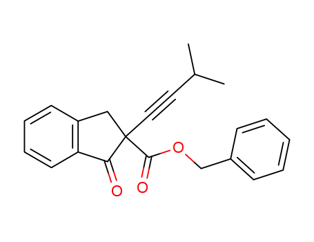 2-(3-Methyl-but-1-ynyl)-1-oxo-indan-2-carboxylic acid benzyl ester