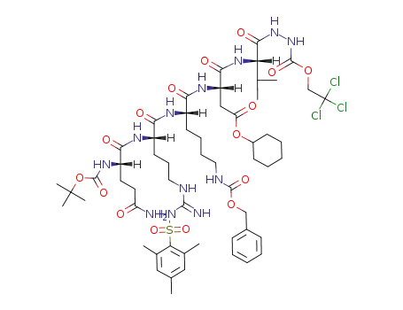 Boc-Gln-Arg(Mts)-Lys(Z)-Asp(OcHex)-Val-NHNH-Troc