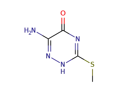 Molecular Structure of 89730-56-3 (1,2,4-Triazin-5(2H)-one, 6-amino-3-(methylthio)-)