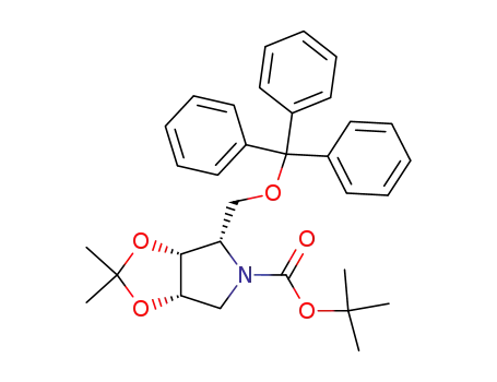 (2R,3S,4R)-N-tert-butoxycarbonyl-3,4-isopropylidenedioxy-5-trityloxymethylpyrrolidine