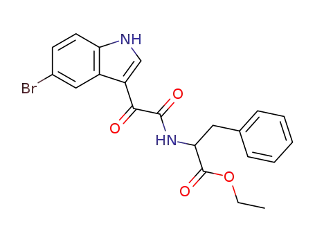 Molecular Structure of 97529-52-7 (DL-Phenylalanine, N-[(5-bromo-1H-indol-3-yl)oxoacetyl]-, ethyl ester)