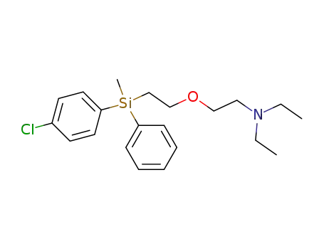Molecular Structure of 70737-25-6 (2-{2-[(4-chlorophenyl)(methyl)phenylsilyl]ethoxy}-N,N-diethylethanamine)