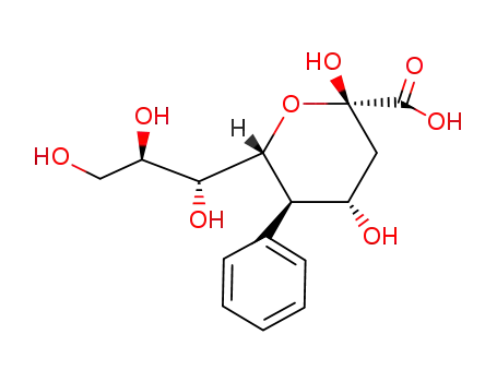 Molecular Structure of 128639-15-6 (3,5-dideoxy-5-C-phenyl-α-D-glycero-D-galacto-2-nonulosonic acid)