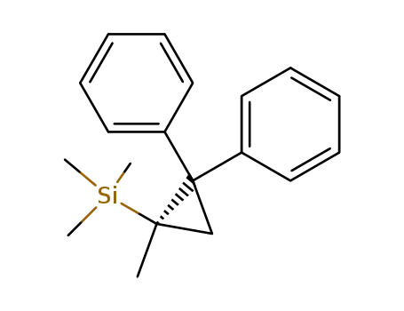 Molecular Structure of 88035-74-9 (Silane, trimethyl(1-methyl-2,2-diphenylcyclopropyl)-, (R)-)