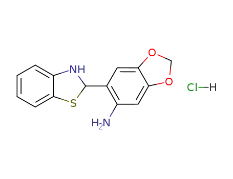 2-(2'-Amino-4',5'-methylenedioxyphenyl)benzothiazolidine hydrochloride