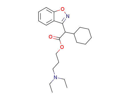 Molecular Structure of 89245-74-9 (3-(N,N-diethylamino)-propyl 2-(1,2-benzisoxazol-3-yl)-2-cyclohexylacetate)