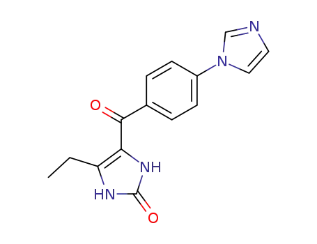 Molecular Structure of 101183-99-7 (4-ethyl-5-[4-(1H-imidazol-1-yl)benzoyl]-1,3-dihydro-2H-imidazol-2-one)