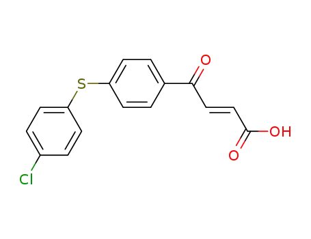 Molecular Structure of 98116-06-4 (2-Butenoic acid, 4-[4-[(4-chlorophenyl)thio]phenyl]-4-oxo-)