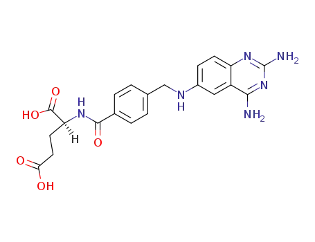 Molecular Structure of 56239-22-6 (N-(4-{[(2,4-diaminoquinazolin-6-yl)amino]methyl}benzoyl)glutamic acid)