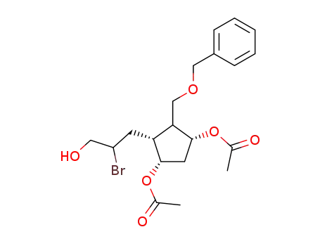 Acetic acid (1S,2R,4R)-4-acetoxy-3-benzyloxymethyl-2-(2-bromo-3-hydroxy-propyl)-cyclopentyl ester