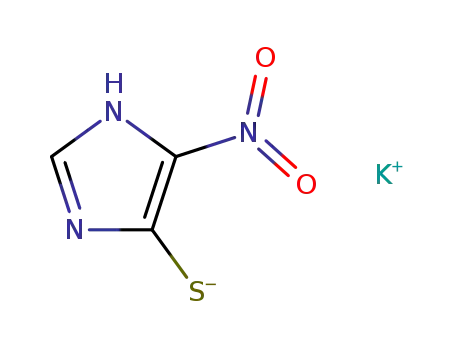 Molecular Structure of 82805-84-3 (Potassium; 5-nitro-1H-imidazole-4-thiolate)