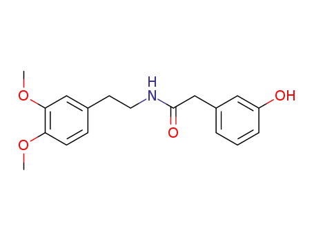 Molecular Structure of 142741-11-5 (N-[2-(3,4-Dimethoxy-phenyl)-ethyl]-2-(3-hydroxy-phenyl)-acetamide)